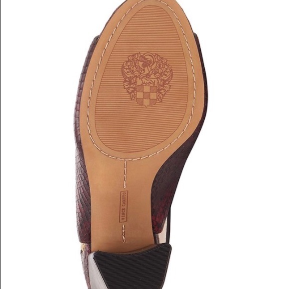 Vince Camuto Burgundy Snake Embossed Sandal - Picture 3 of 3